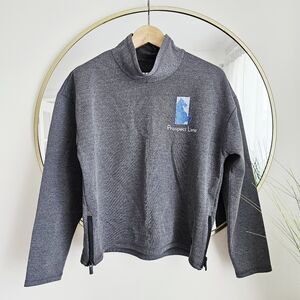 OGIO Ladies' Transition Pullover Fleece Blacktop Heather Prospect Lane Logo